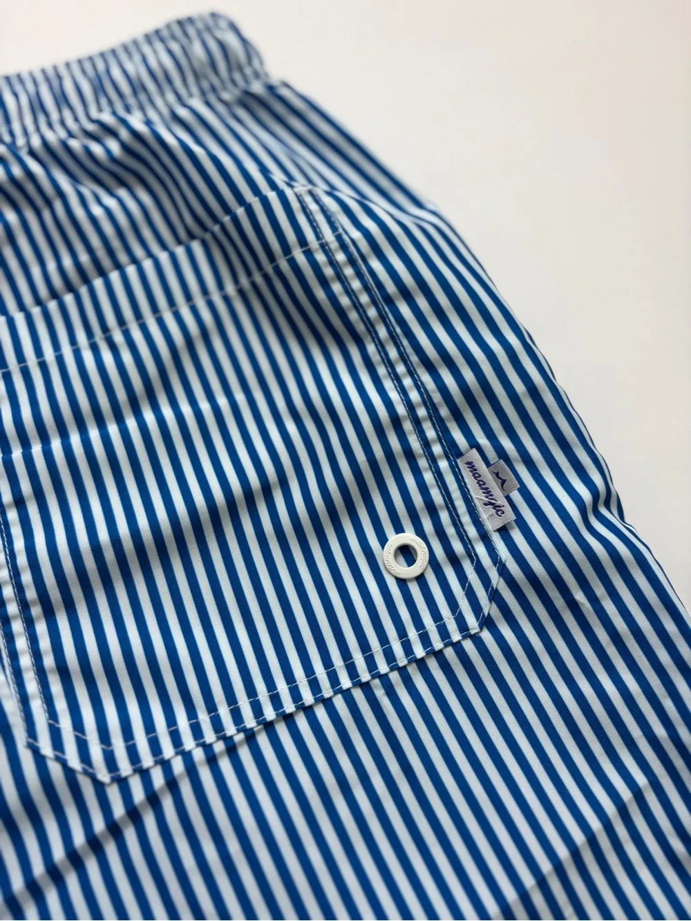 NWT Maamgic Blue Stripe Men’s Swim Trunks S